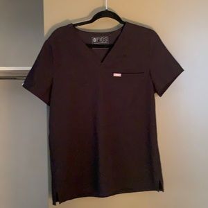 FIGS Black Catarina™ One-Pocket Scrub Top